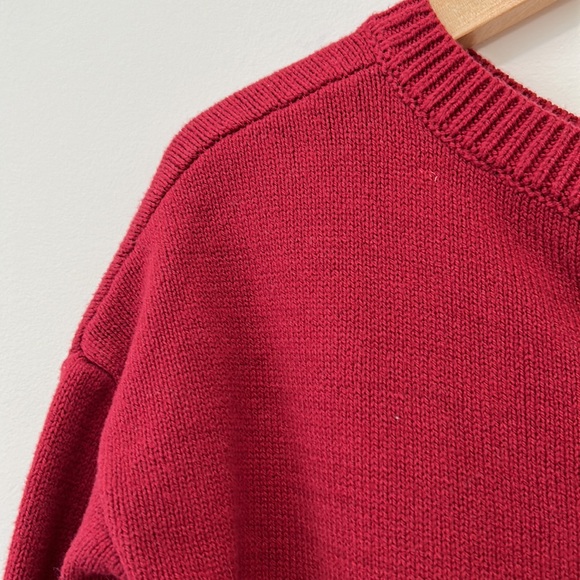 Express Women’s Long Sleeves Tops Crewneck Red Blouse sweater XS - Picture 5 of 9